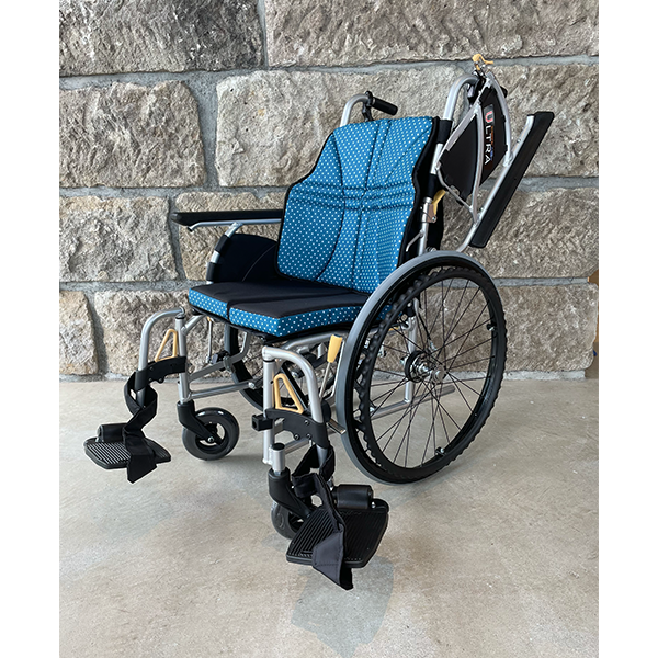 日進医療器 車いす 車椅子 ウルトラシリーズ 自走式 NA-U1 インディゴ 42cm 代引不可
